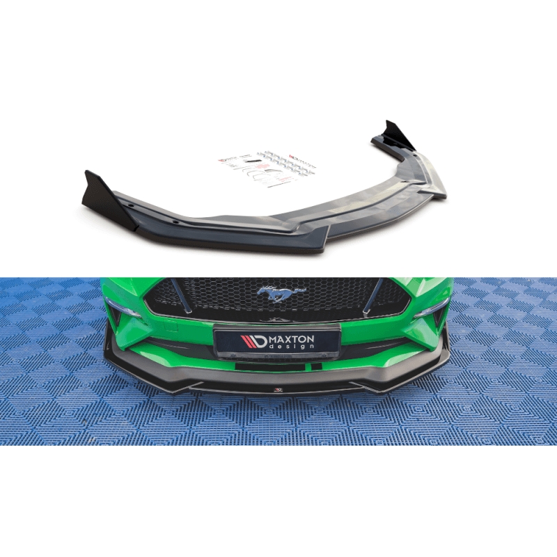 Front splitter v.1 + flaps ford mustang gt mk6 facelift