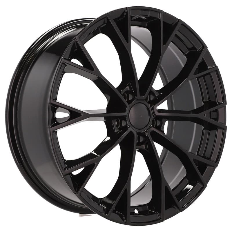 4 jantes 7.5 18 5x112 design volkswagen fluotournage noir brillant