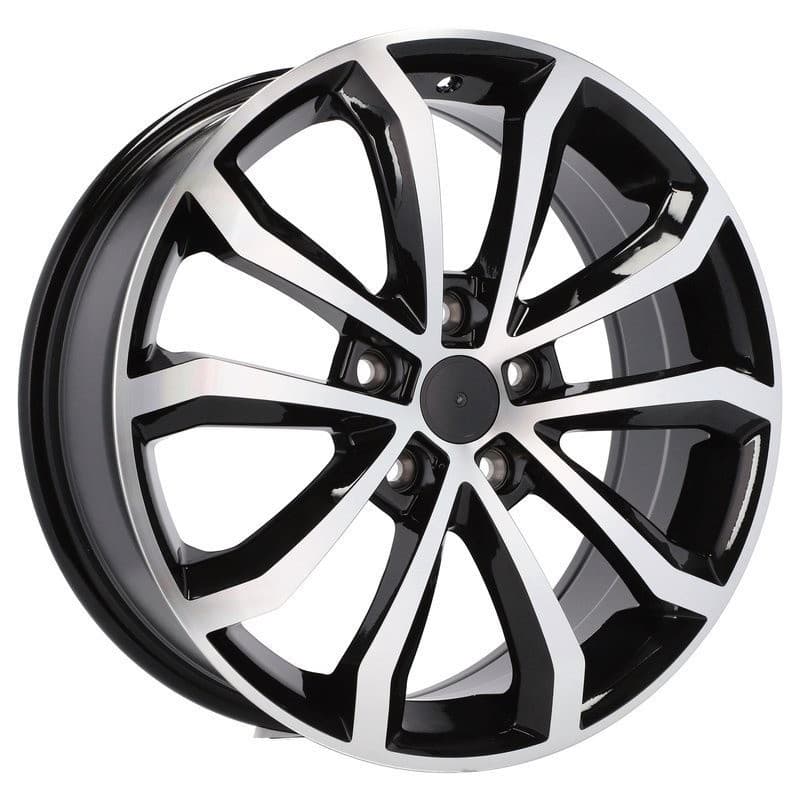 4 jantes 6.5 16 5x112 design skoda noir brillant