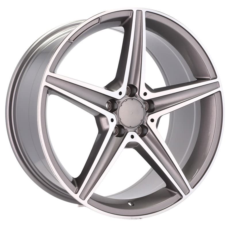 4 jantes 8.0 18 5x112 design mercedes gris brillant