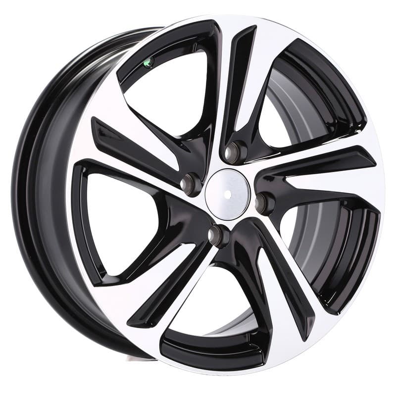 4 jantes 6.5 16 4x108 design citroen noir brillant
