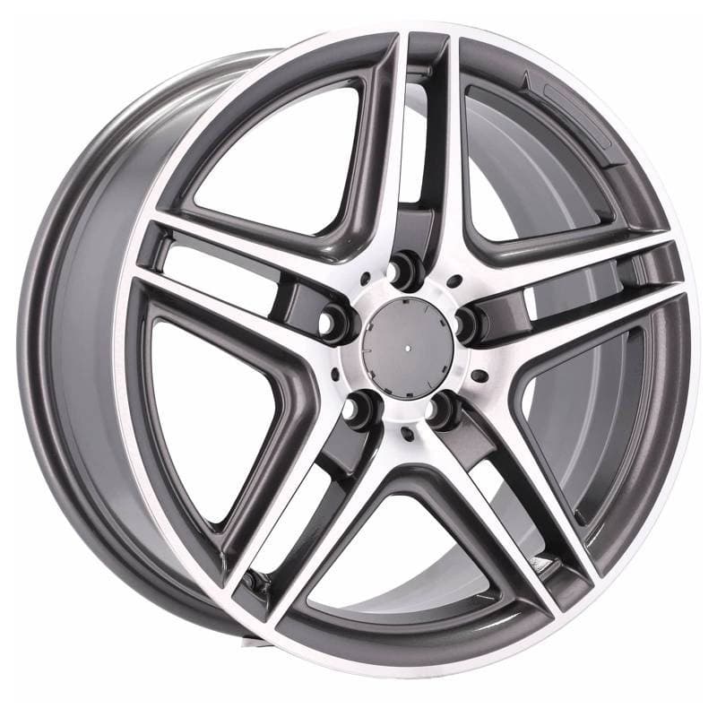 4 jantes 7.5 17 5x112 design mercedes gris brillant