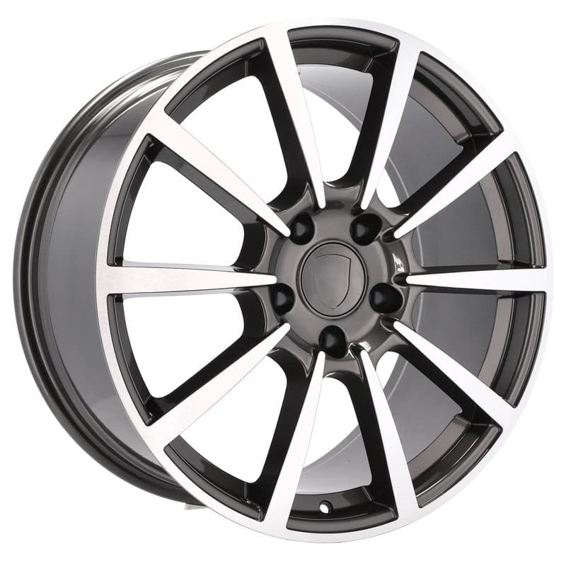 4 jantes 8.5 20 5x130 design porsche gris brillant