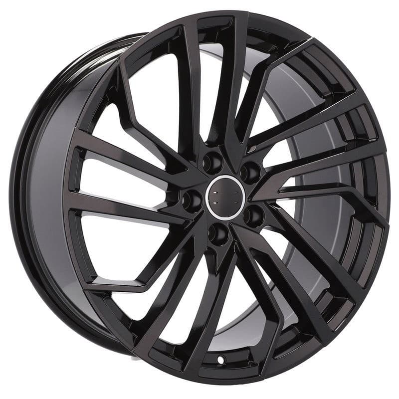 4 jantes 8.5 19 5x112 design audi fluotournage noir brillant