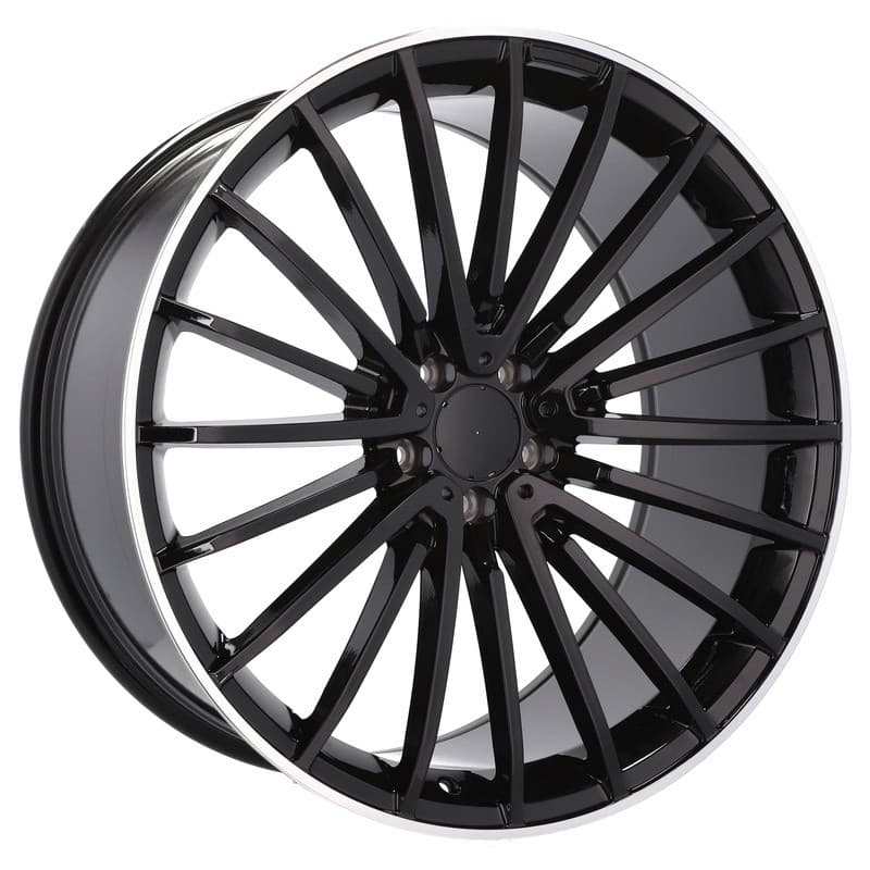 4 jantes 8.5 19 5x112 design mercedes fluotournage noir brillant