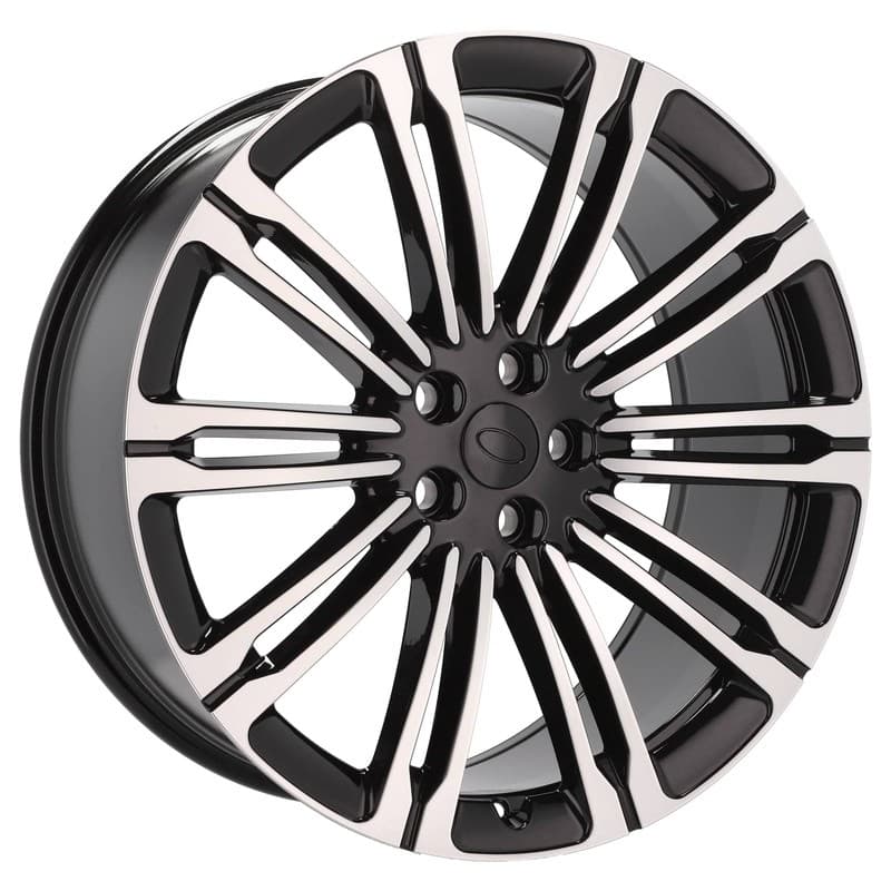 4 jantes 9.5 23 5x120 design land rover noir brillant