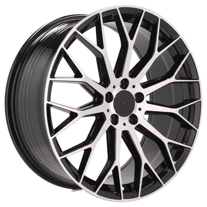 4 jantes 8.5 19 5x112 design mercedes fluotournage noir brillant