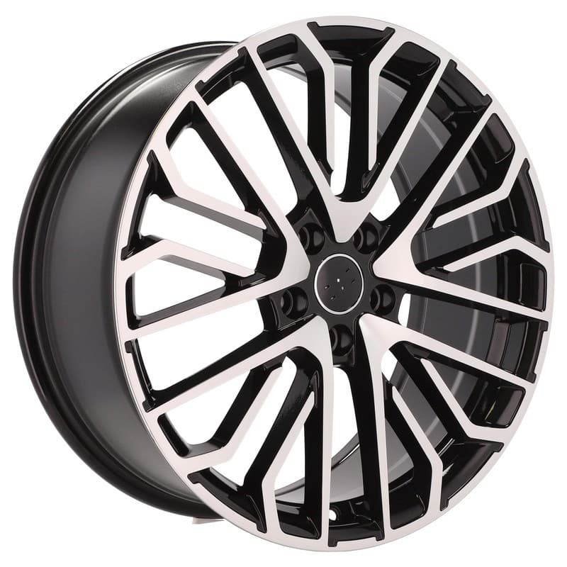4 jantes 10.0 22 5x112 design audi fluotournage noir brillant
