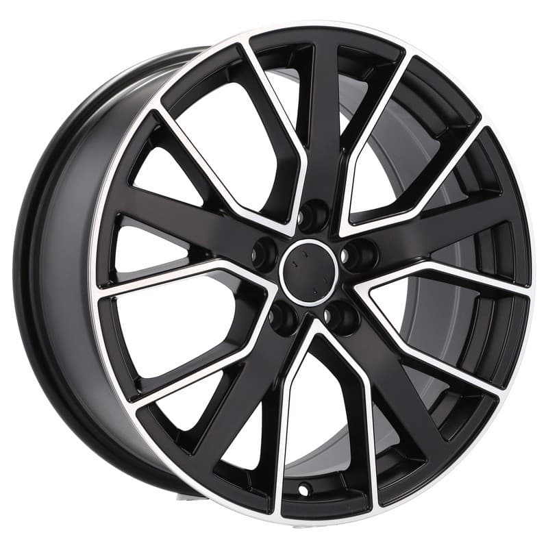 4 jantes 8.0 18 5x112 design audi fluotournage noir brillant
