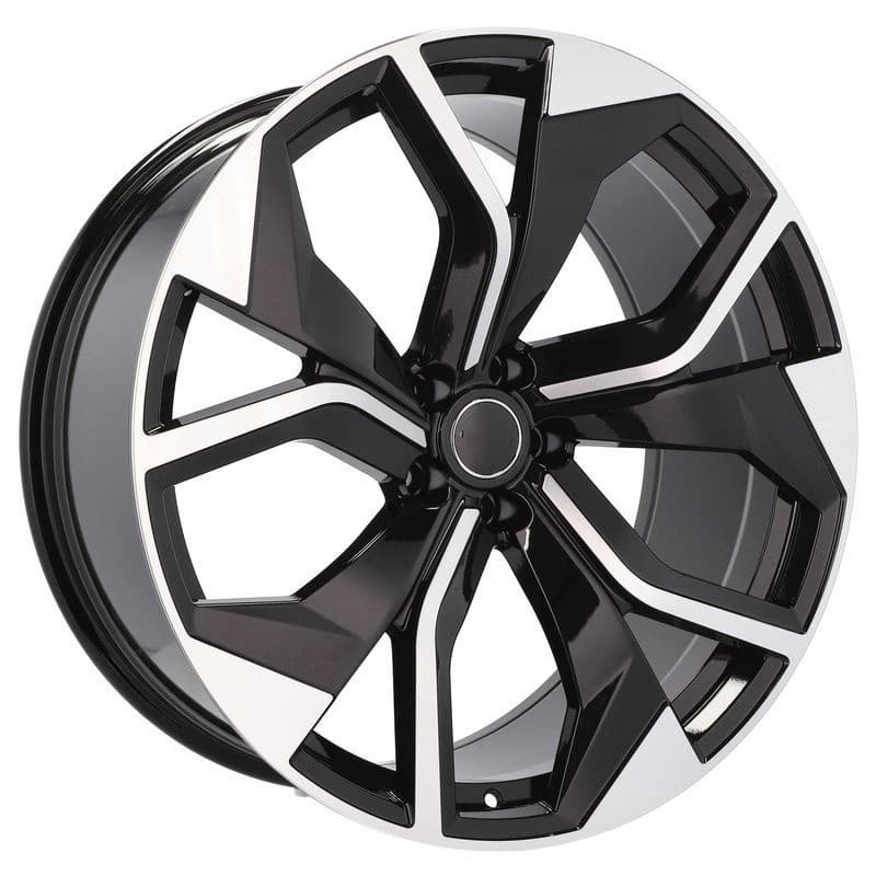 4 jantes 10.0 22 5x112 design audi fluotournage noir brillant