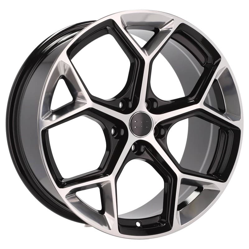 4 jantes 9.0 21 5x112 design audi fluotournage noir brillant