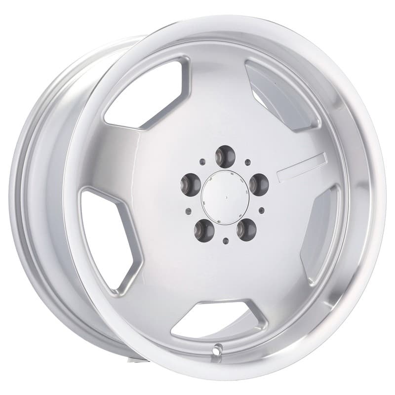 4 jantes 8.5 19 5x112 design mercedes fluotournage argent brillant