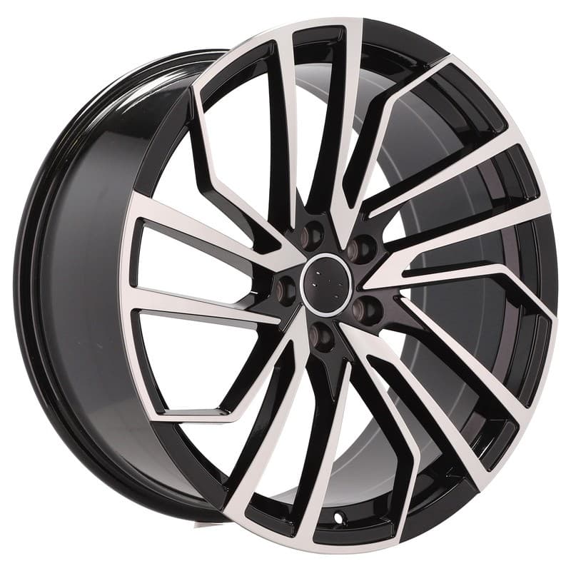 4 jantes 8.5 19 5x112 design audi fluotournage noir brillant