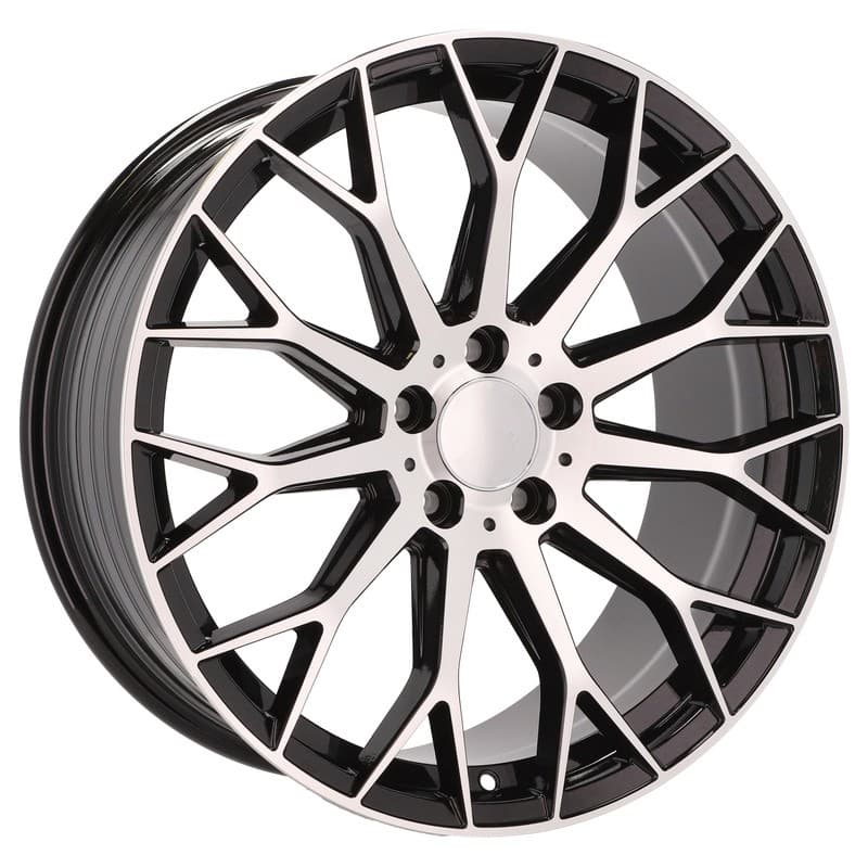 4 jantes 8.0 18 5x112 design mercedes fluotournage noir brillant