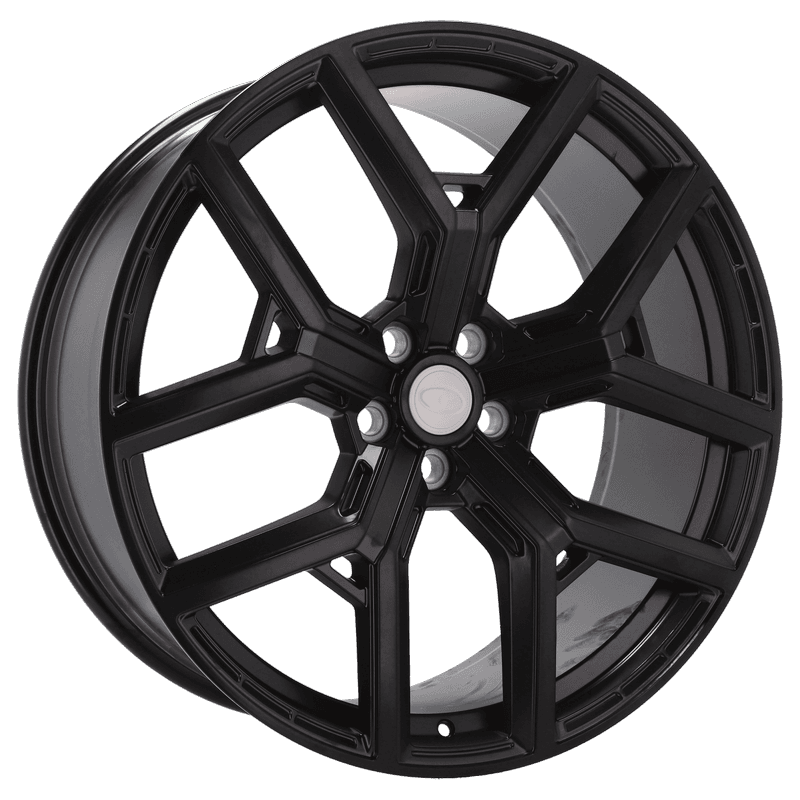 4 jantes 10.0 22 5x120 design land rover fluotournage noir brillant