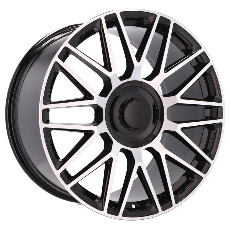 4 jantes 8.5 19 5x112 design mercedes fluotournage noir brillant