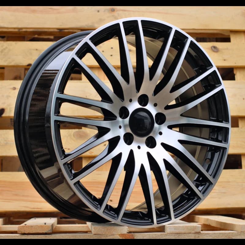 4 jantes 8.0 19 5x112 design mercedes fluotournage noir brillant