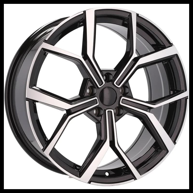 4 jantes 7.5 18 5x100 design volkswagen noir brillant