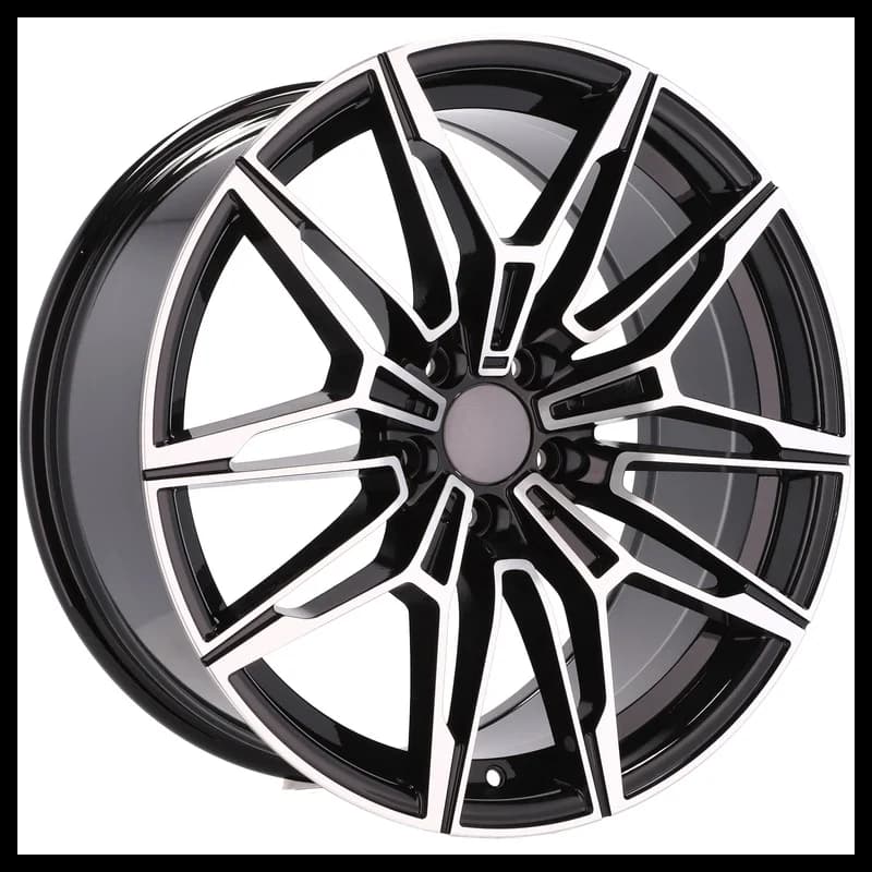 4 jantes 7.5 17 5x120 design bmw fluotournage noir brillant