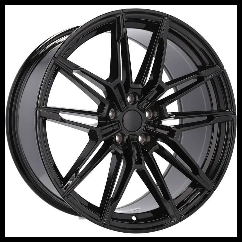 4 jantes 7.5 17 5x112 design bmw fluotournage noir brillant