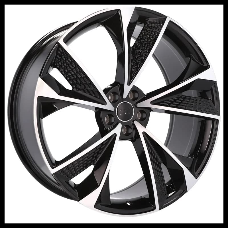 4 jantes 7.0 16 5x112 design audi fluotournage noir brillant