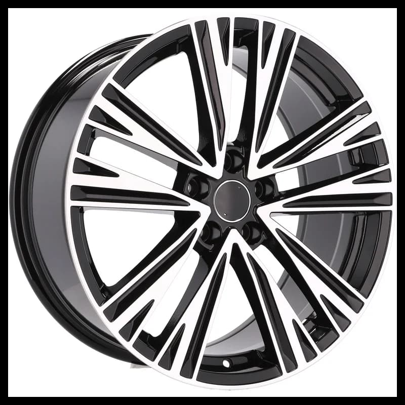 4 jantes 7.0 16 5x112 design audi fluotournage noir brillant