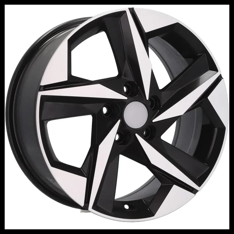 4 jantes 6.5 16 5x114.3 design hyundai noir brillant