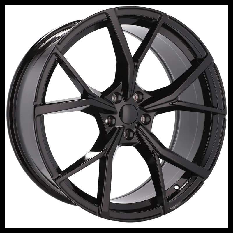 4 jantes 8.0 19 5x112 design volkswagen fluotournage noir brillant