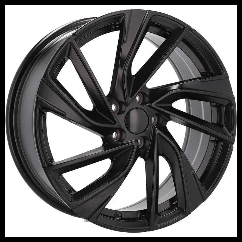4 jantes 7.5 18 5x100 design volkswagen fluotournage noir brillant