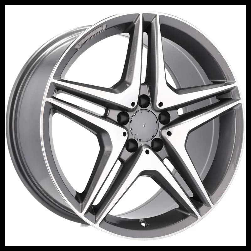 4 jantes 8.5 19 5x112 design mercedes gris brillant