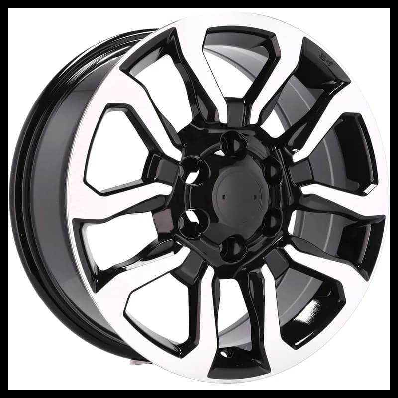 4 jantes 7.5 17 6x139.7 design toyota noir brillant