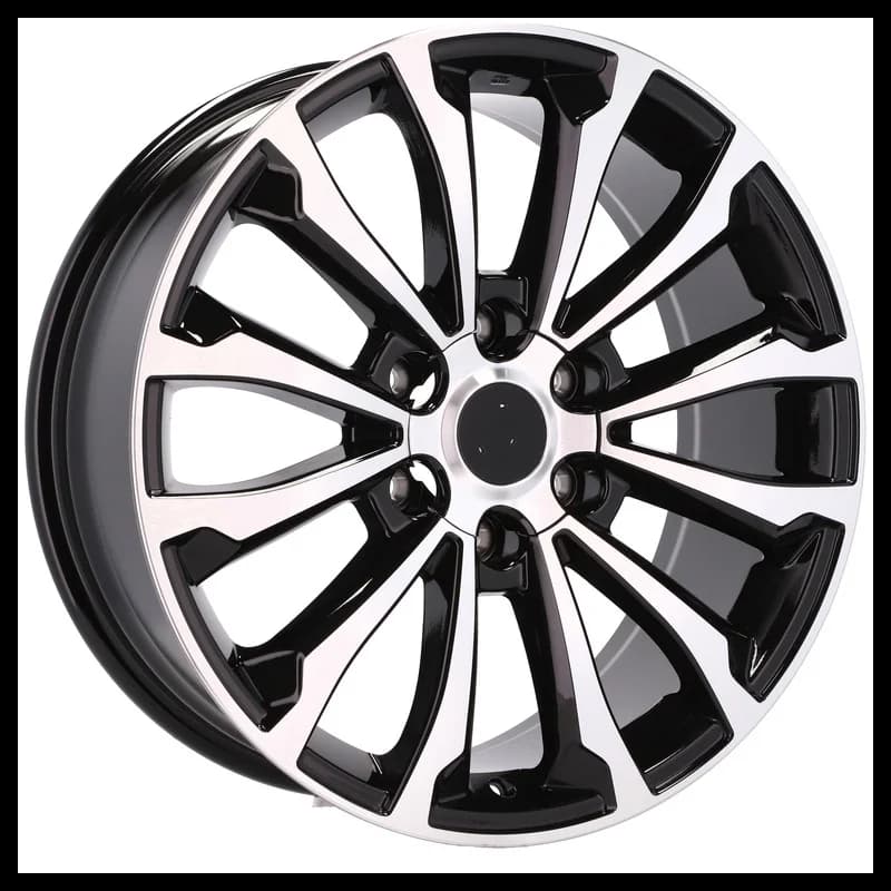 4 jantes 7.5 17 6x139.7 design toyota fluotournage noir brillant