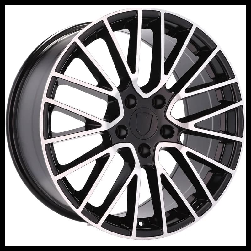 4 jantes 9.5 21 5x130 design porsche noir brillant