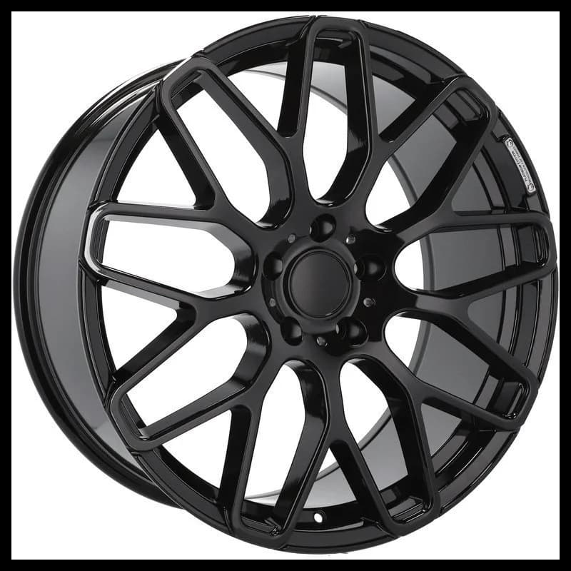 4 jantes 10.0 22 5x130 design mercedes noir brillant