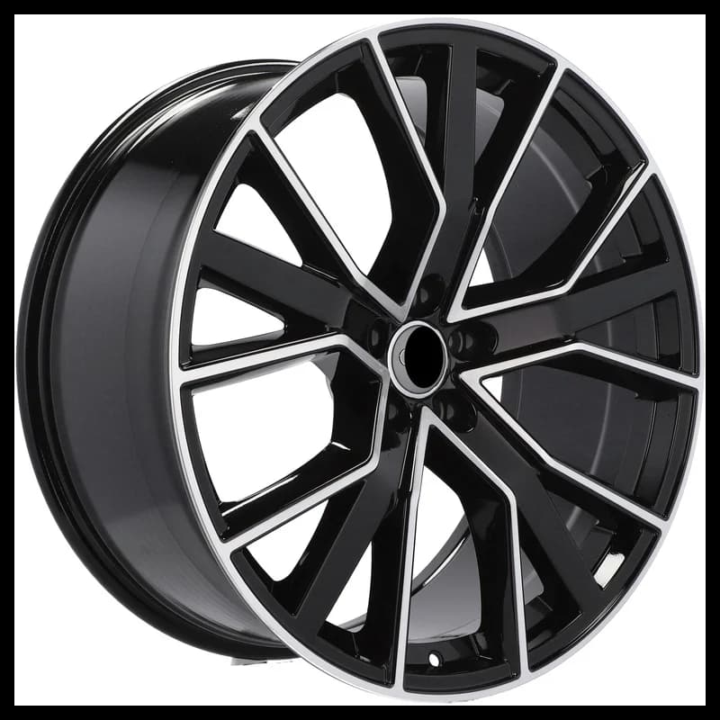 4 jantes 9.0 20 5x112 design audi fluotournage noir brillant