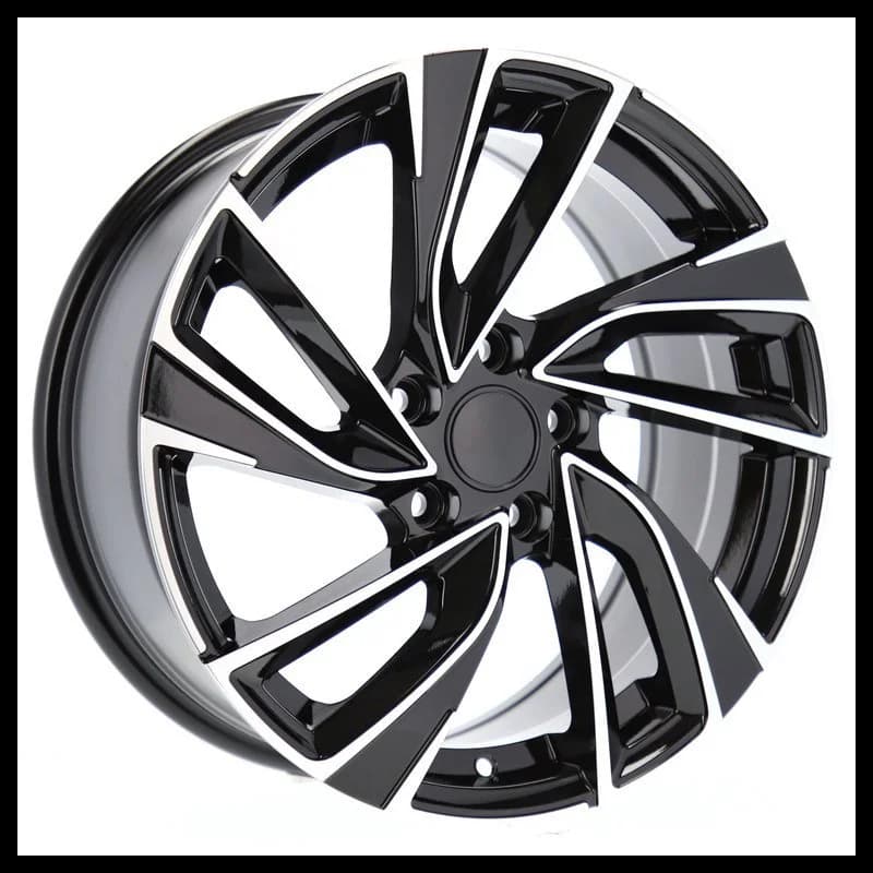 4 jantes 7.0 17 5x112 design volkswagen fluotournage noir brillant
