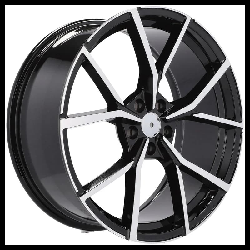 4 jantes 7.0 17 5x112 design volkswagen fluotournage noir brillant