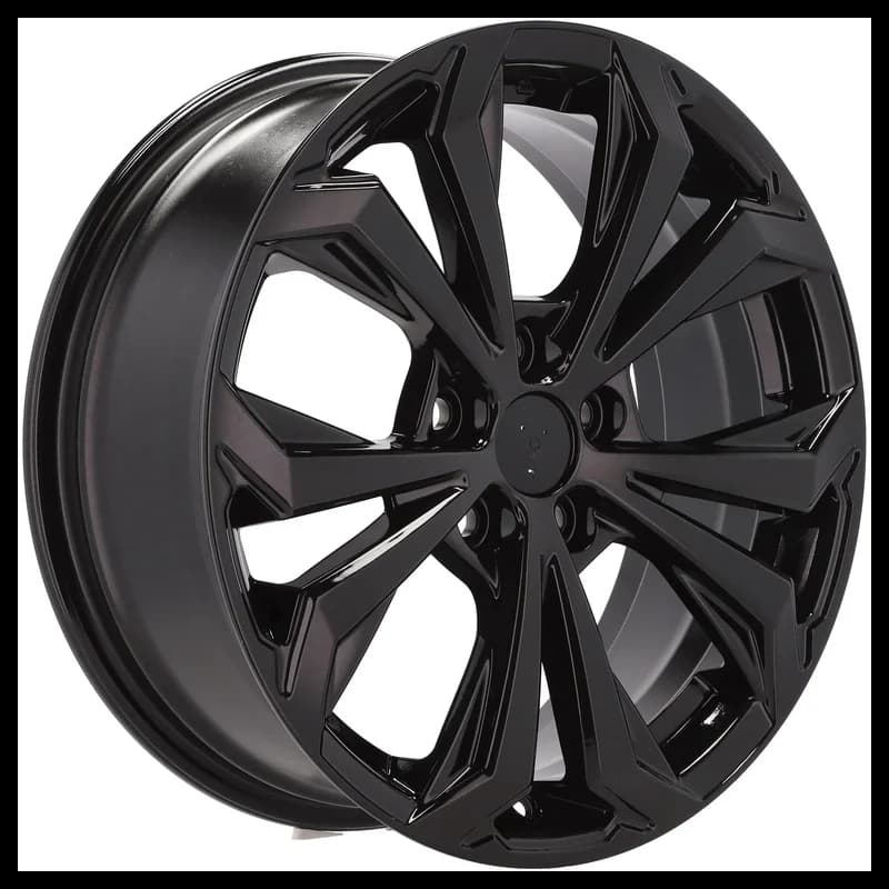 4 jantes 7.0 18 5x114.3 design toyota fluotournage noir brillant