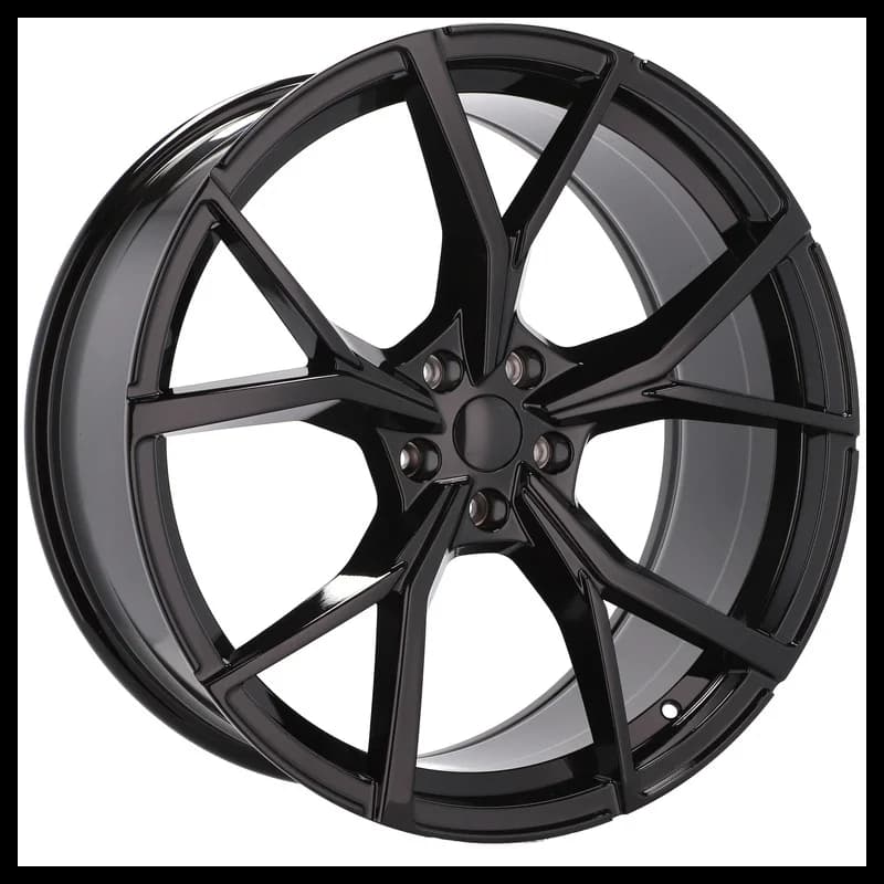 4 jantes 7.0 17 5x112 design volkswagen fluotournage noir brillant