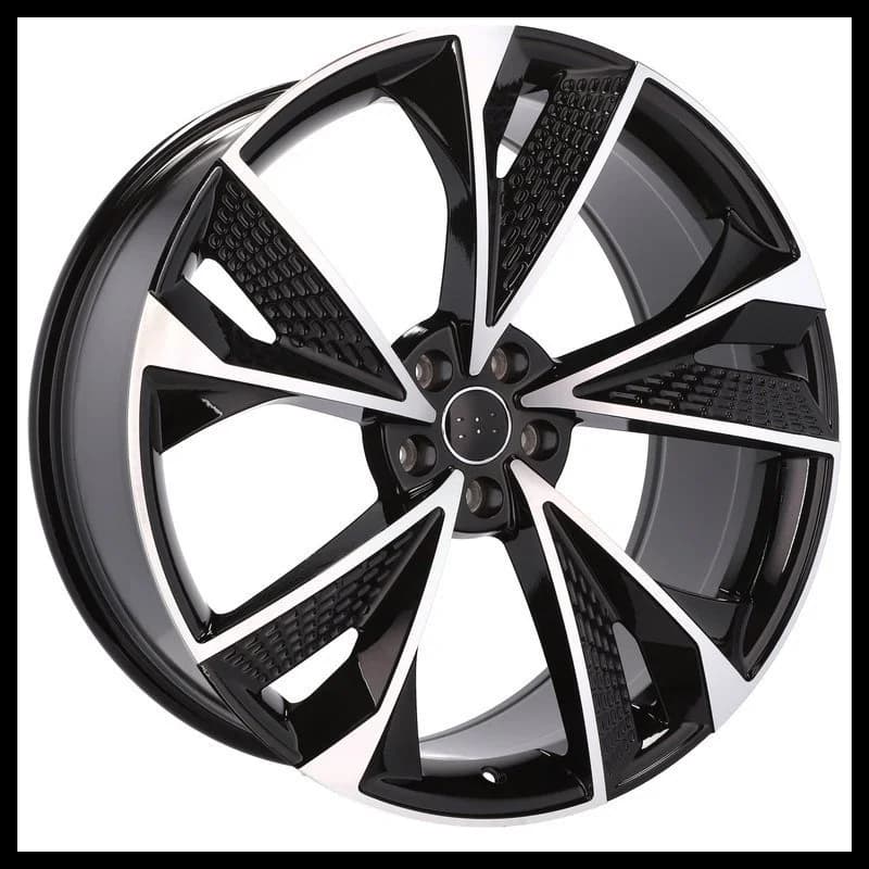 4 jantes 8.5 20 5x112 design audi fluotournage noir brillant
