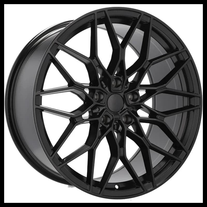 4 jantes 7.5 17 5x112 design bmw fluotournage noir mat
