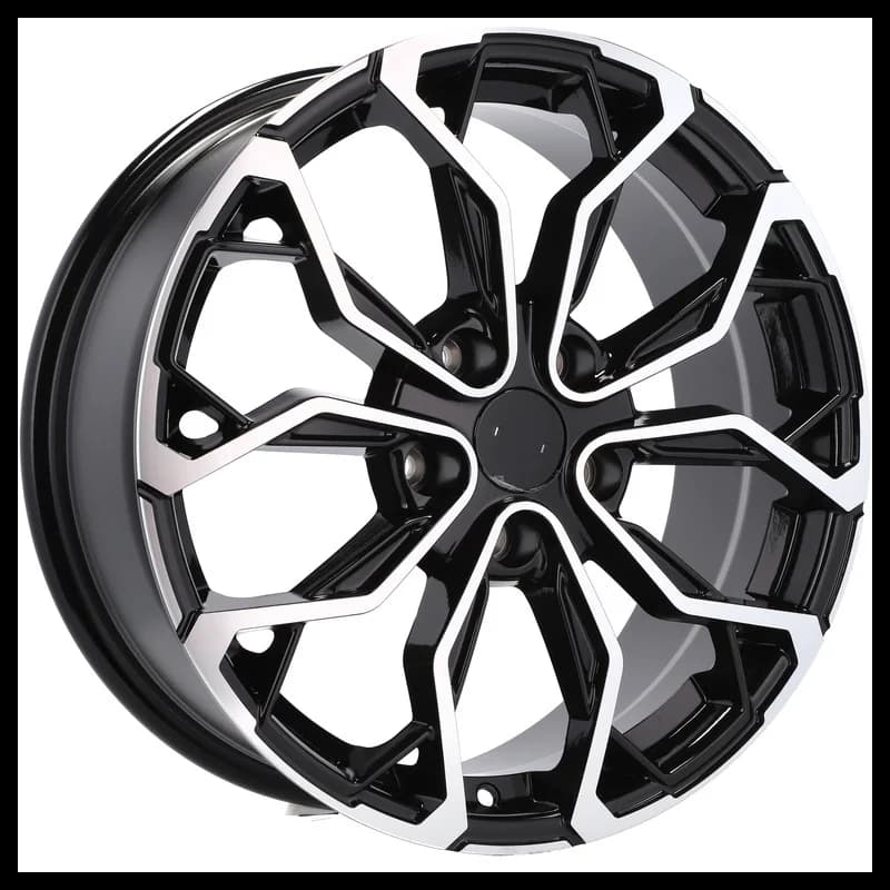 4 jantes 7.0 17 5x114.3 design renault noir brillant