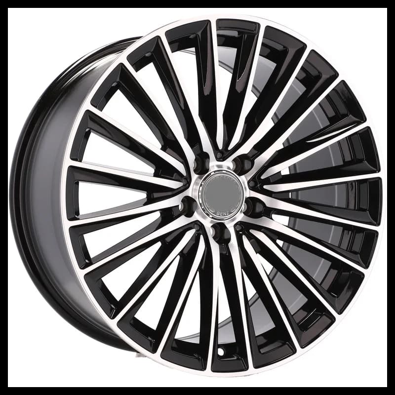 4 jantes 8.5 18 5x112 design mercedes fluotournage noir brillant