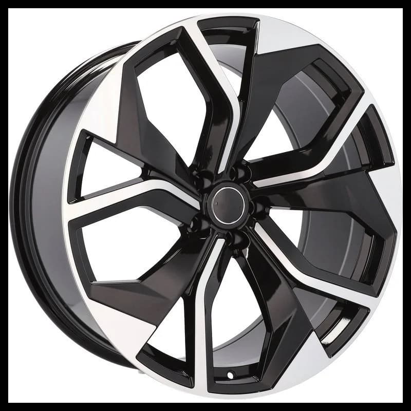 4 jantes 10.0 22 5x112 design audi fluotournage noir brillant