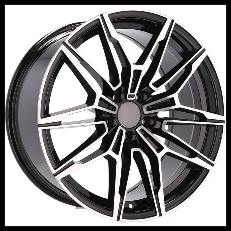 4 jantes 8.5 20 5x120 design bmw fluotournage noir brillant