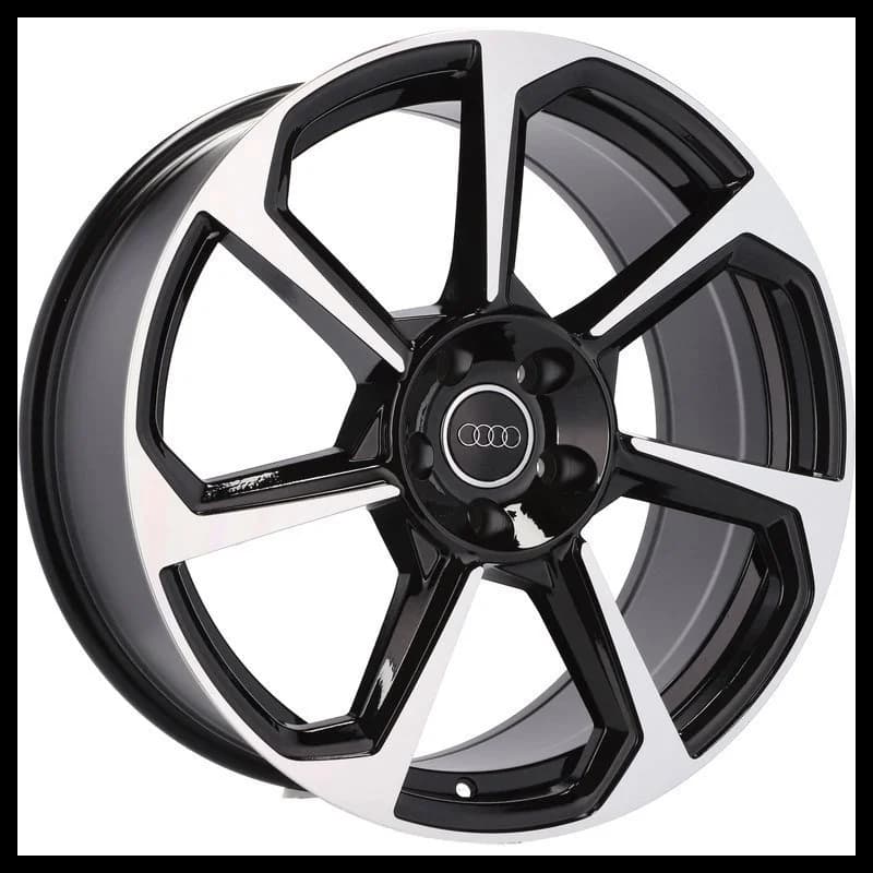 4 jantes 8.5 19 5x112 design audi fluotournage noir brillant