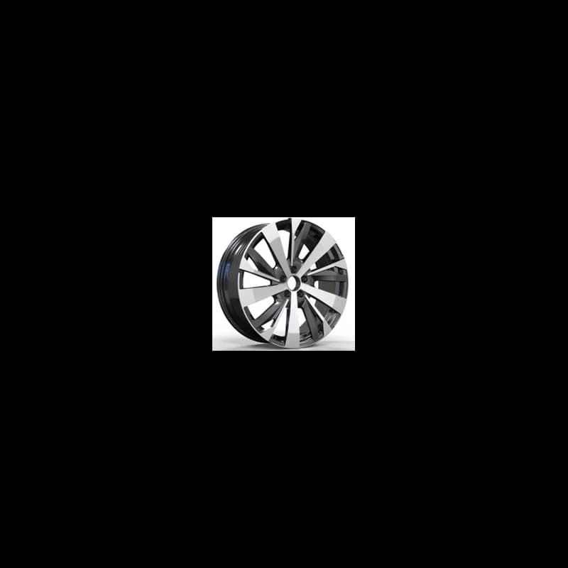 4 jantes 7.5 19 5x108 design peugeot fluotournage noir brillant