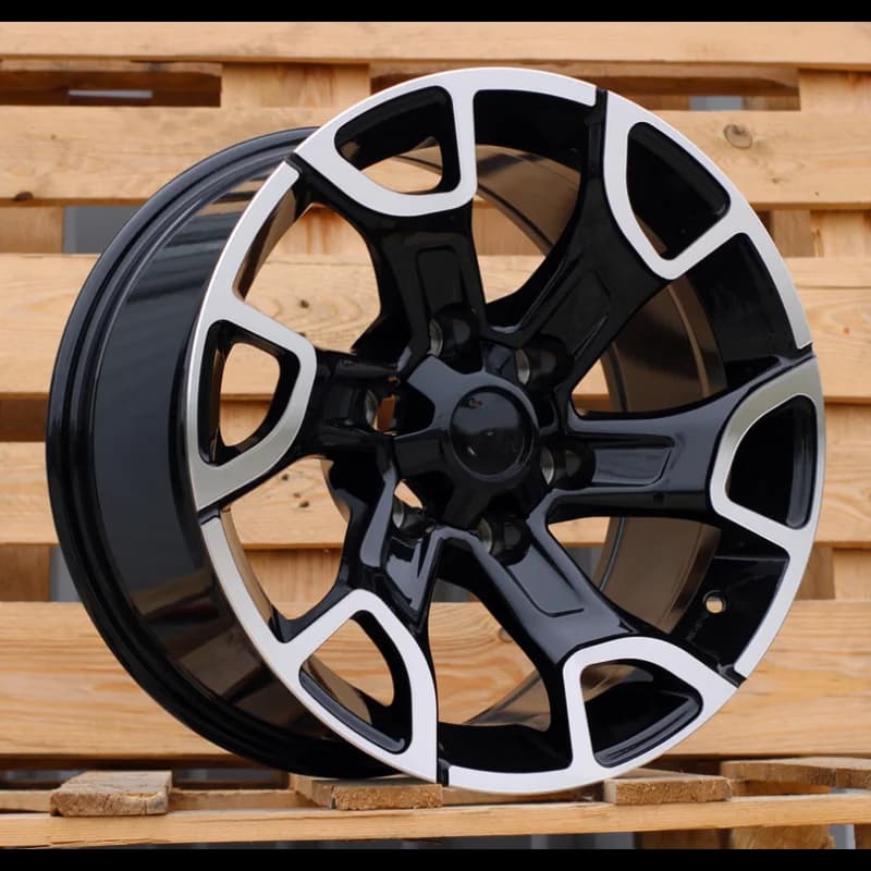 4 jantes 9.0 18 6x139.7 design toyota noir brillant