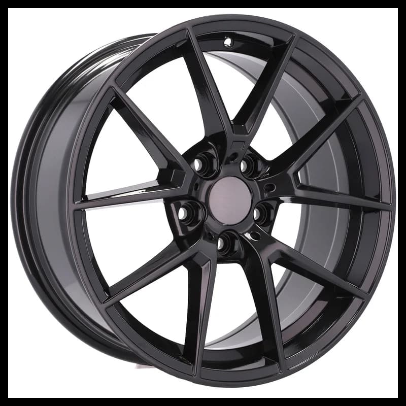 4 jantes 8.0 18 5x120 design bmw fluotournage noir brillant