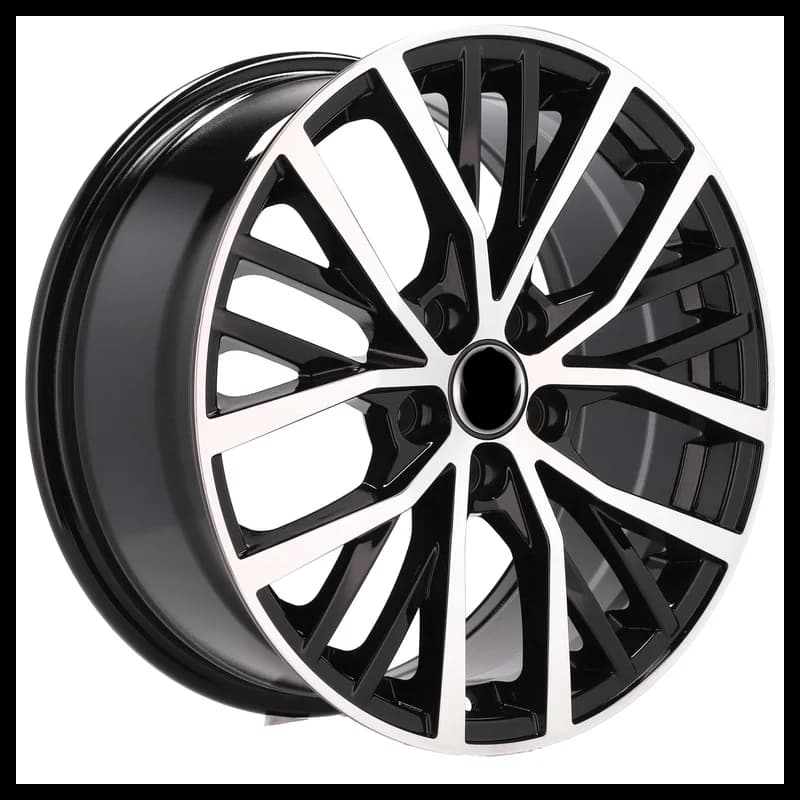 4 jantes 7.5 17 5x100 design volkswagen noir brillant